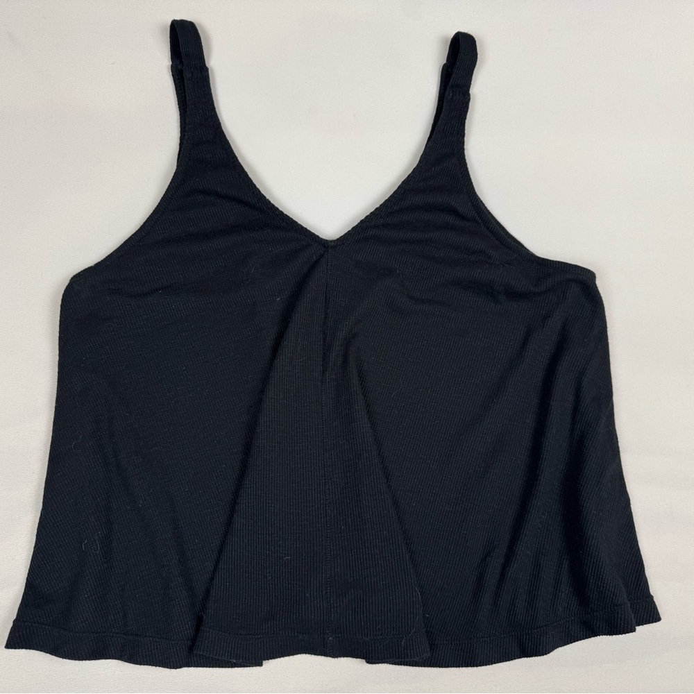 Intimately Free People Ribbed Loose Fit V-Neck Tank Black Women’s XS